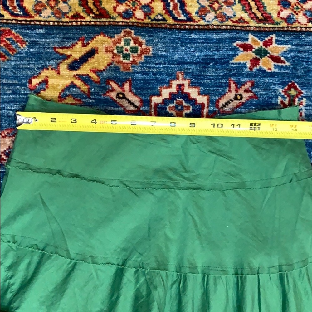 fun ForeverCute tiered forest green  maxi skirt, S - Picture 5 of 8